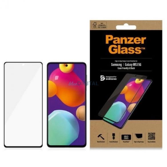 PanzerGlass E2E Sticla securizata obisnuita pentru Samsung Galaxy M53 - cu rama neagra