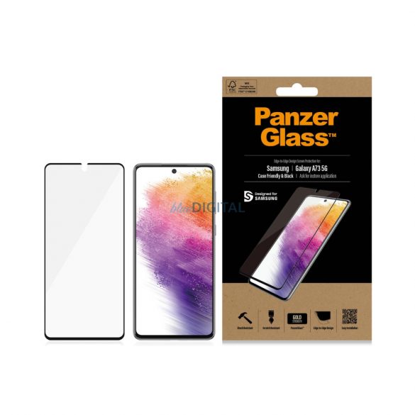 PanzerGlass E2E Sticla securizata obisnuita pentru Samsung Galaxy A73 - cu rama neagra