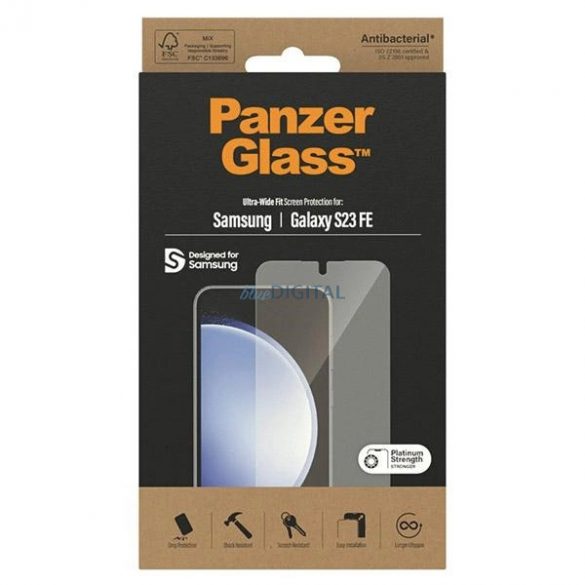 Sticlă călită PanzerGlass Ultra-Wide Fit pentru Samsung Galaxy S23 FE