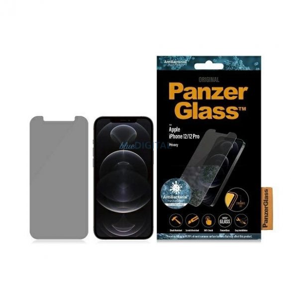 PanzerGlass Standard Super+ sticla securizata antibacteriana pentru intimitate pentru iPhone 12 / 12 Pro