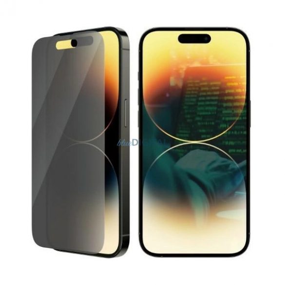 Sticlă antibacteriană PanzerGlass Classic Fit pentru iPhone 14 Pro