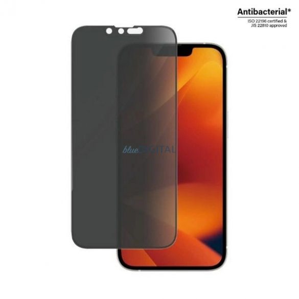 PanzerGlass Ultra-Wide Fit Sticlă securizată antibacteriană de confidențialitate pentru iPhone 14/13 Pro/13