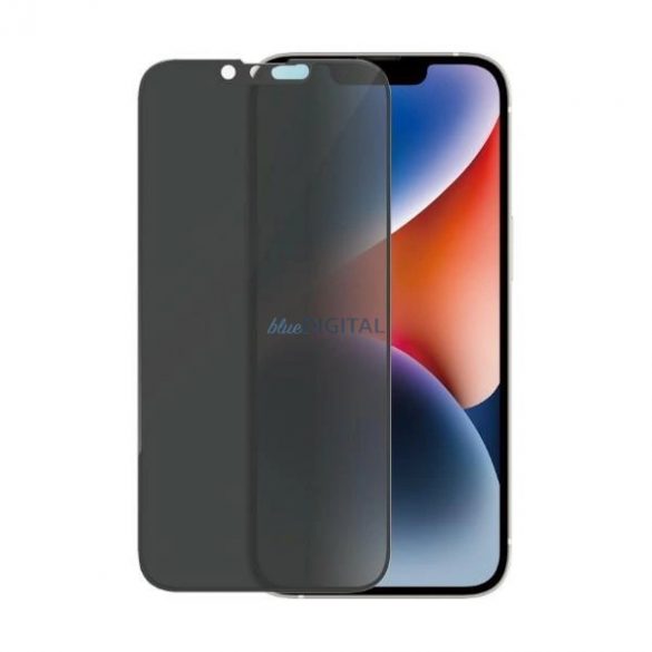 PanzerGlass Ultra-Wide Fit Sticlă securizată antibacteriană de confidențialitate pentru iPhone 14/13 Pro/13