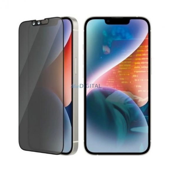 PanzerGlass Ultra-Wide Fit Sticlă securizată antibacteriană de confidențialitate pentru iPhone 14/13 Pro/13