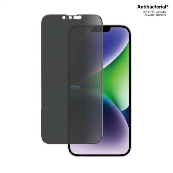 PanzerGlass Ultra-Wide Fit Sticlă securizată Antibacteriană Confidențialitate pentru iPhone 14 Plus/13 Pro Max