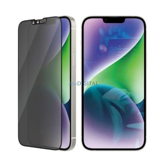 PanzerGlass Ultra-Wide Fit Sticlă securizată Antibacteriană Confidențialitate pentru iPhone 14 Plus/13 Pro Max