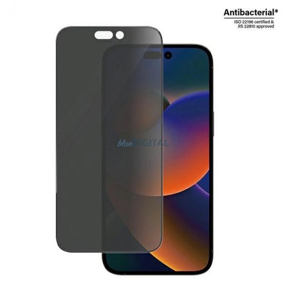 PanzerGlass Ultra-Wide Fit Sticlă securizată Antibacteriană Confidențialitate cu poziționare pentru iPhone 14 Pro Max