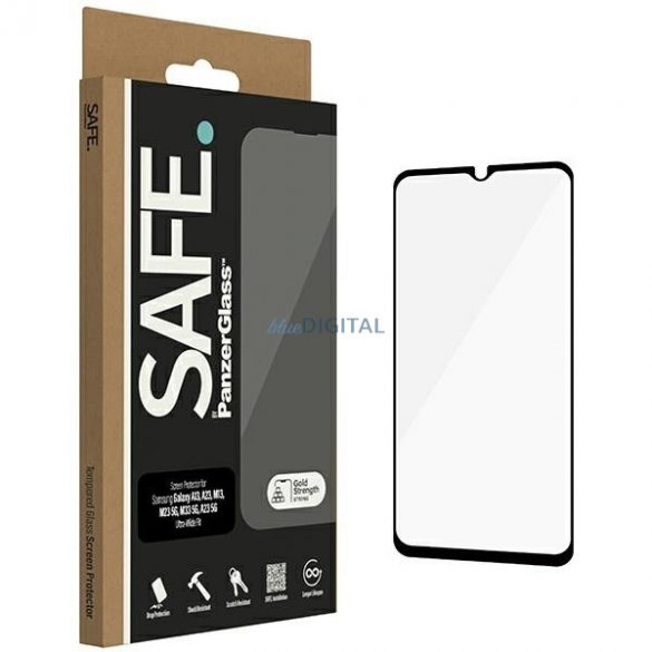 Sticlă securizată SAFE by PanzerGlass pentru Samsung Galaxy A13 / A23 / M13 / M23 5G / A23 5G - cu cadru negru