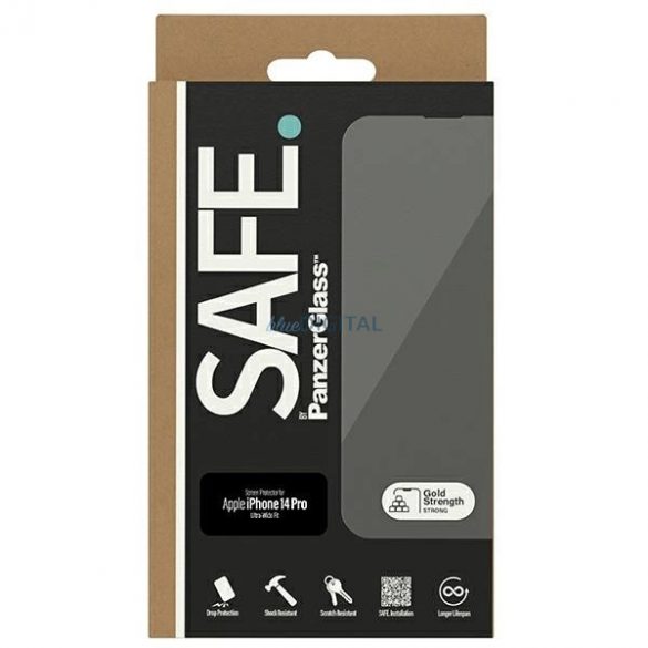 Sticlă temperată SAFE by PanzerGlass Ultra-Wide Fit pentru iPhone 14 Pro