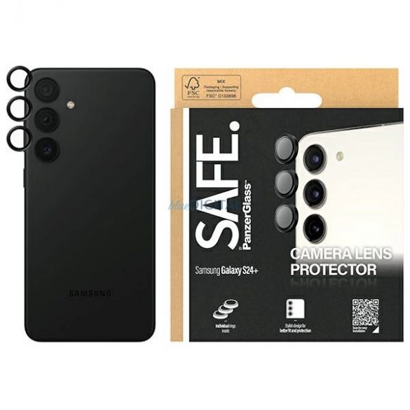 Husă pentru cameră SAFE by PanzerGlass pentru Samsung Galaxy S24+ - cu cadru negru