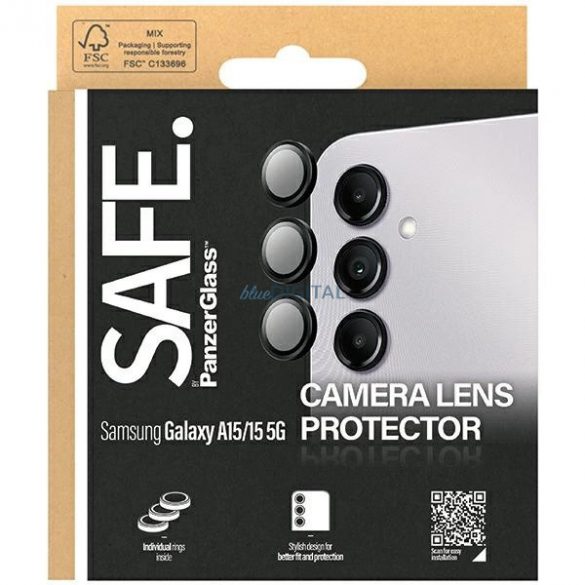 Husa pentru cameră SAFE by PanzerGlass pentru Samsung Galaxy A15 / A15 5G - cu cadru negru