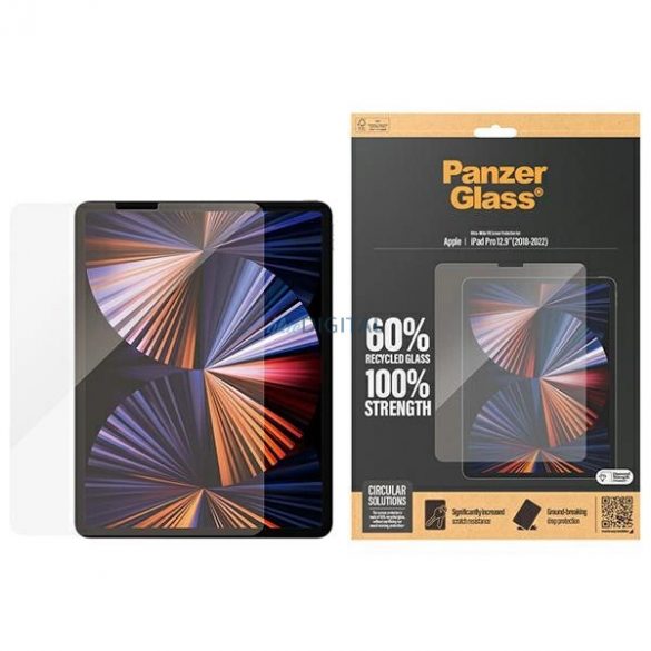 Sticlă temperată PanzerGlass Ultra-Wide Fit pentru iPad Pro 12.9" 2018-2022