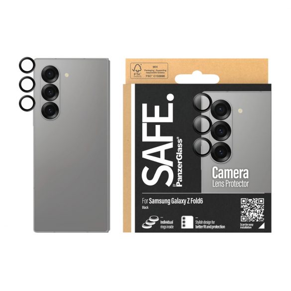 Husa pentru cameră SAFE by PanzerGlass pentru Samsung Galaxy Z Fold 6 - cu cadru negru