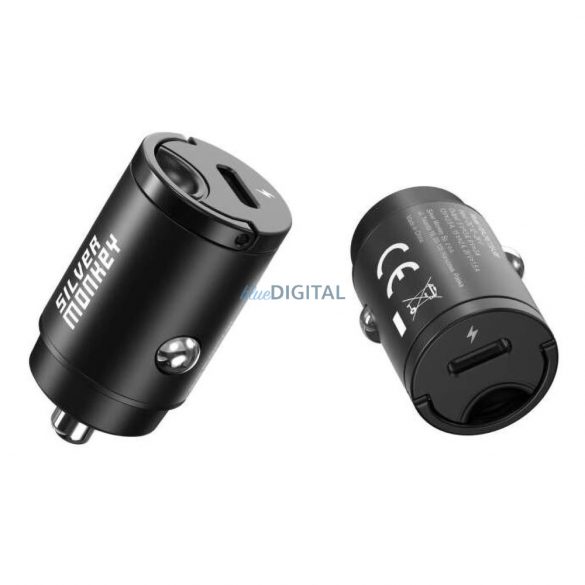 Silver Monkey PD-CPCT30-SM 30W 1x USB-C PD încărcător auto - negru