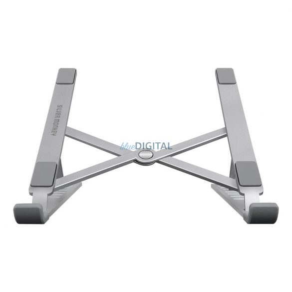 Suport pentru laptop pliabil ergonomic Silver Monkey Blanc - argintiu