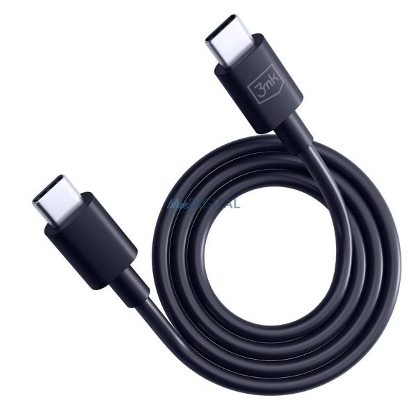 Cablu Hyper 3mk USB-C / USB-C 100W 1.2m - Negru