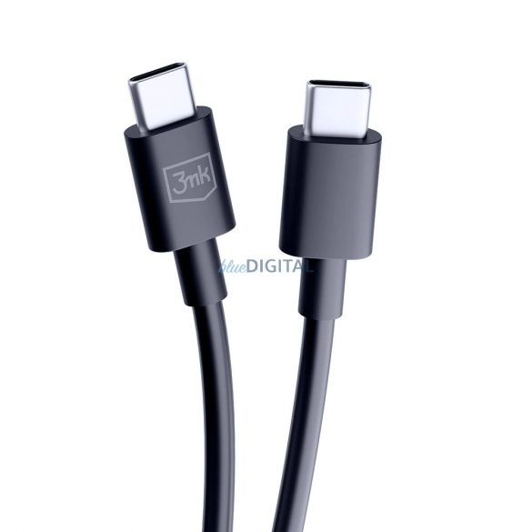 Cablu Hyper 3mk USB-C / USB-C 100W 1.2m - Negru