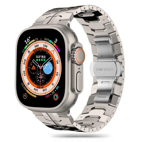 Bratara Tech-Protect Stainless Line pentru Apple Watch 4 / 5 / 6 / 7 / 8 / 9 / SE / Ultra 1 / 2 (42/44/45/49 mm) - titan