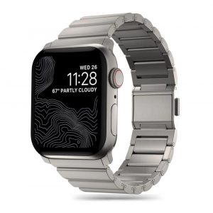 Bratara Tech-Protect SteelBand pentru Apple Watch 4 / 5 / 6 / 7 / 8 / 9 / SE / Ultra 1 / 2 (42/44/45/49 mm) - titan