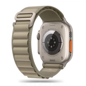 Curea Tech-Protect Nylon Pro pentru Apple Watch 4 / 5 / 6 / 7 / 8 / 9 / SE / Ultra 1 / 2 (42/44/45/49 mm) - Titan Olive