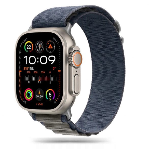 Curea Tech-Protect Nylon Pro pentru Apple Watch 4 / 5 / 6 / 7 / 8 / 9 / SE / Ultra 1 / 2 (42/44/45/49 mm) - albastru-gri