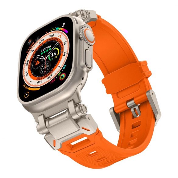 Curea Tech-Protect Delta Pro pentru Apple Watch 4 / 5 / 6 / 7 / 8 / 9 / SE / Ultra 1 / 2 (42/44/45/49 mm) - portocaliu titan