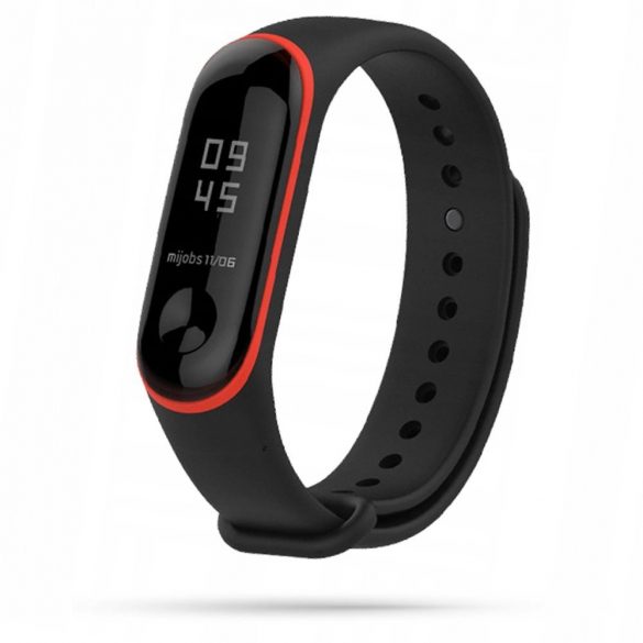 Husă Tech-Protect Smooth pentru Xiaomi Mi Band 3/4 - neagră și roșie