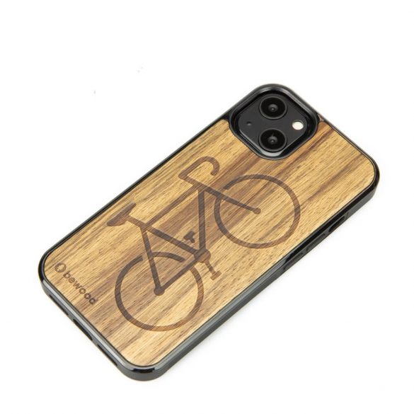 Husa Bewood Bike Limba pentru iPhone 13 - Maro Deschis