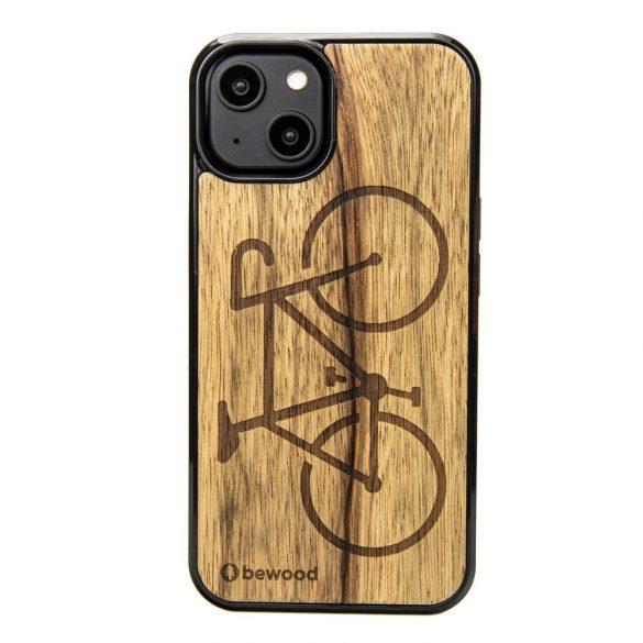 Husa Bewood Bicycle Limba pentru iPhone 14 - Maro Deschis