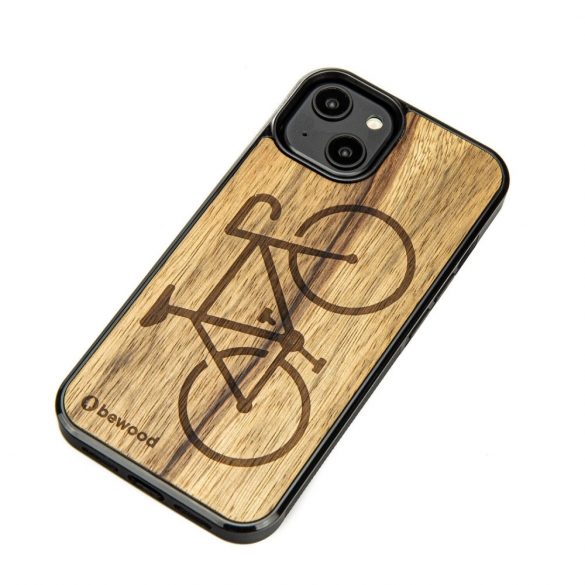 Husa Bewood Bicycle Limba pentru iPhone 14 - Maro Deschis