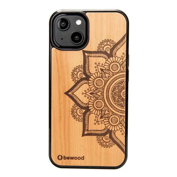 Husa din lemn Bewood Mandala Apple Tree pentru iPhone 14 - Maro Deschis