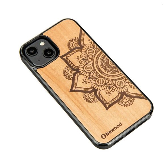 Husa din lemn Bewood Mandala Apple Tree pentru iPhone 14 - Maro Deschis