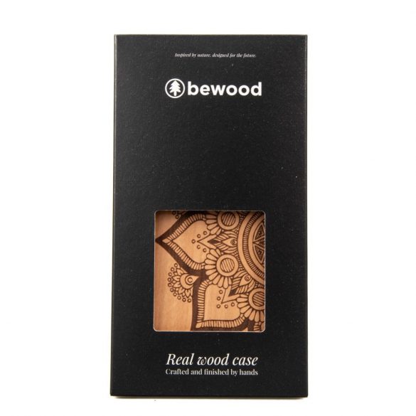 Husa din lemn Bewood Mandala Apple Tree pentru iPhone 14 - Maro Deschis