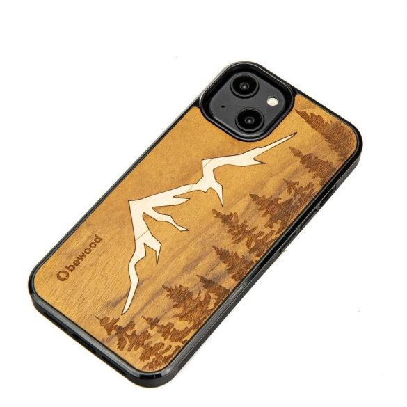 Husa din lemn pentru iPhone 14 Bewood Mountains Imbuia