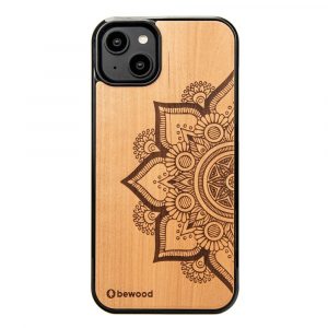 Husa din lemn Bewood Mandala Apple Tree pentru iPhone 15 Plus - Maro Deschis