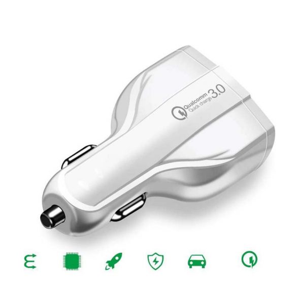 Încărcător auto Wozinsky WCC-01 cu conectori 2xUSB-A și 1xUSB-C