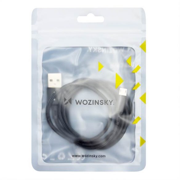 Cablu Wozinsky USB - microUSB 2,4A 1m negru (WUC-M1B)