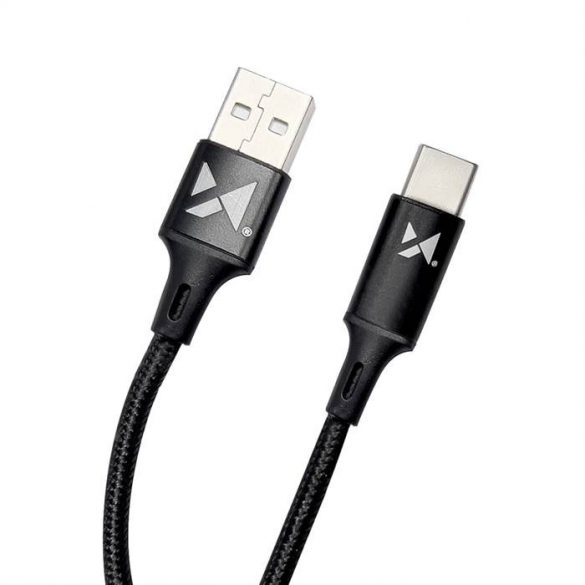 Wozinsky cablu USB - USB Tip C 2,4A 1m negru (WUC-C1B)