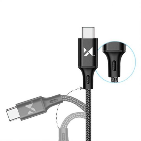 Wozinsky cablu USB - USB Tip C 2,4A 1m negru (WUC-C1B)