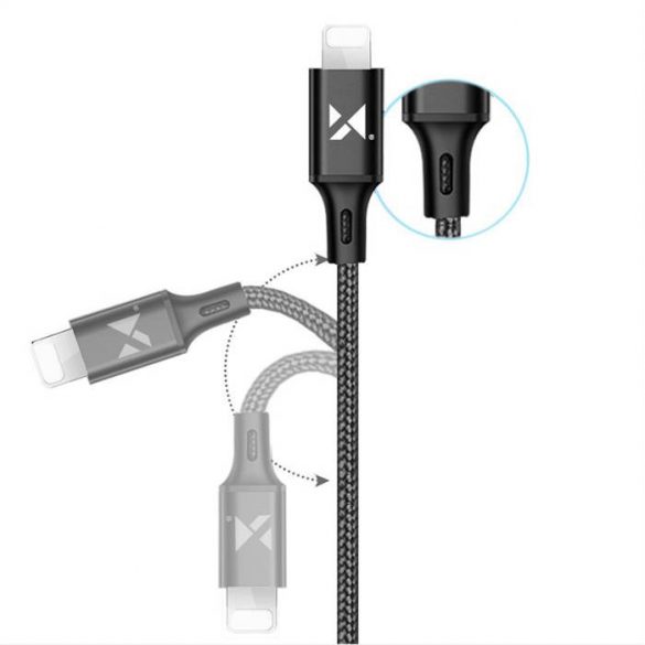 Cablu Wozinsky USB - Lightning 2,4A 1m negru (WUC-L1B)