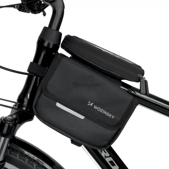 Wozinsky cadru biciclete sac biciclete pannier impermeabil telefon husă 1.5l negru (WBB26BK)