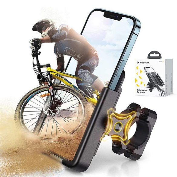 Wozinsky Metal Bike Smartphone Handlebar Mount negru (WBHBK3)