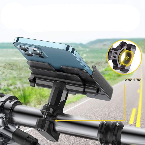 Wozinsky Metal Bike Smartphone Handlebar Mount negru (WBHBK3)