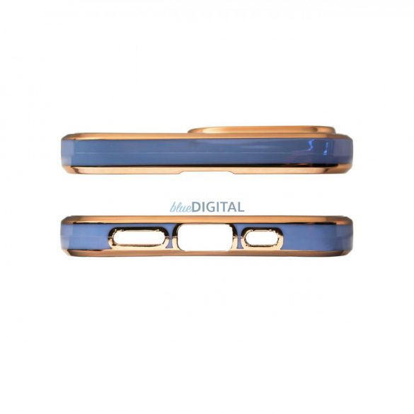 Husă Lighting Color pentru Samsung Galaxy A73 5G Gold Frame Gel Husă Albastră