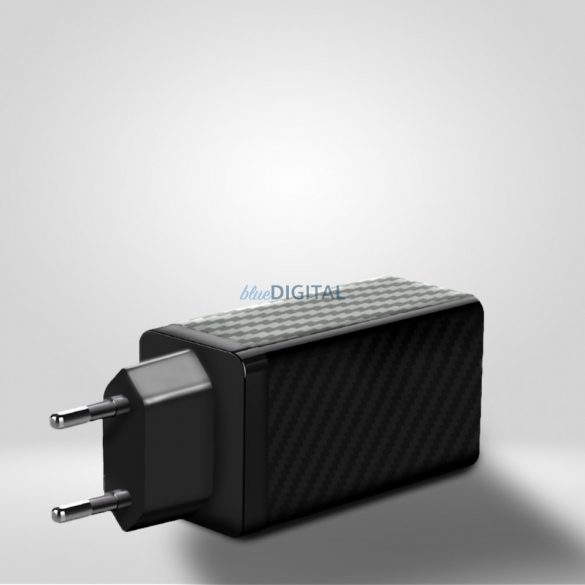 Wozinsky 65W încărcător GaN cu porturi USB, USB C suport QC 3.0 PD negru (WWCG01)