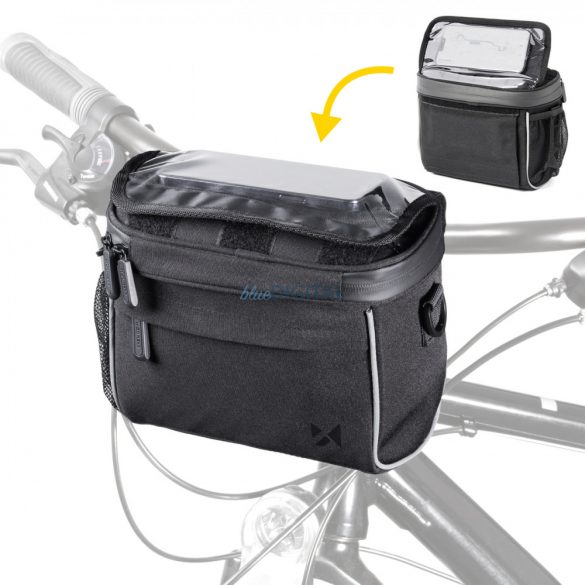 Wozinsky bicicletă ghidon sac biciclete umăr sac negru (WBHBB-01)