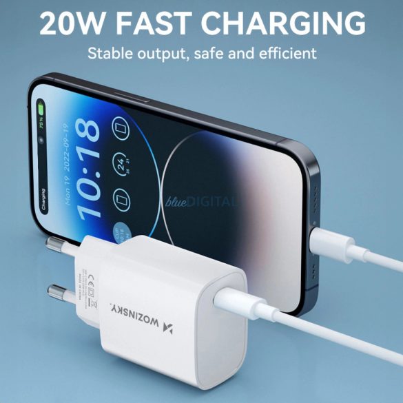 Ładowarka sieciowa Wozinsky WGWCCW 20W USB-C - biała