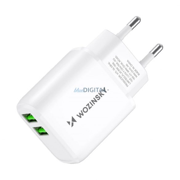 Wozinsky CUWCW 2.4A 2 x încărcător de perete USB-A - alb