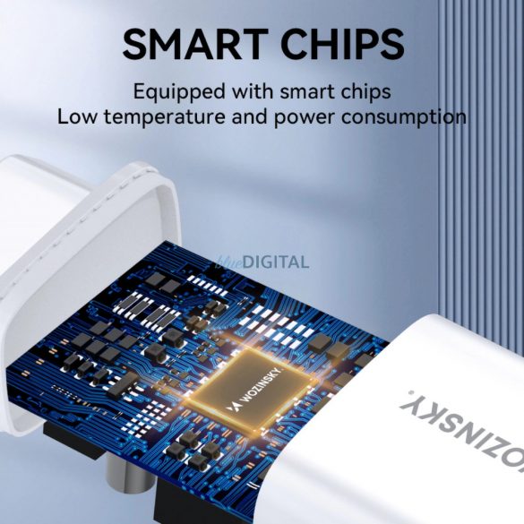 Wozinsky CWCUCW 30W USB-C / 2 x USB-A încărcător de perete - alb