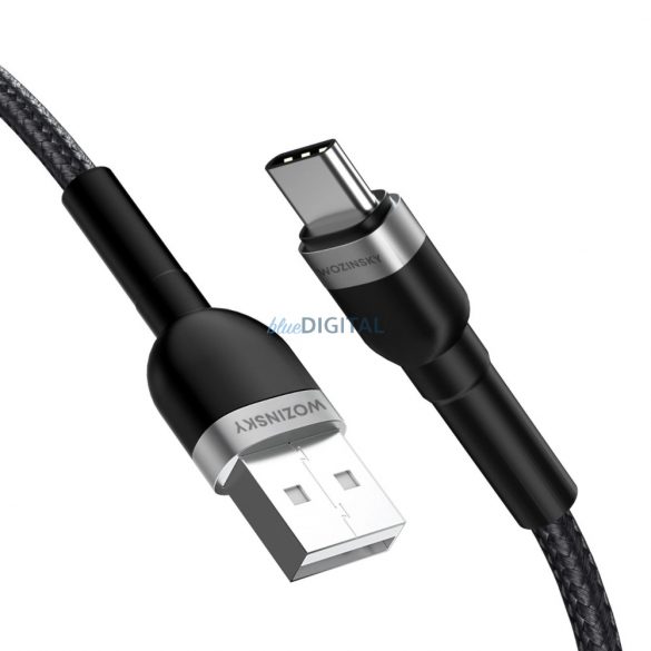 Cablu Wozinsky WNBAC1 USB-A / USB-C 2.4A 1 m - negru